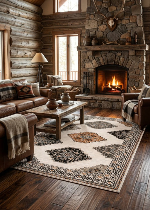 Mesa Sand Rug Living Room | The Cabin Shack