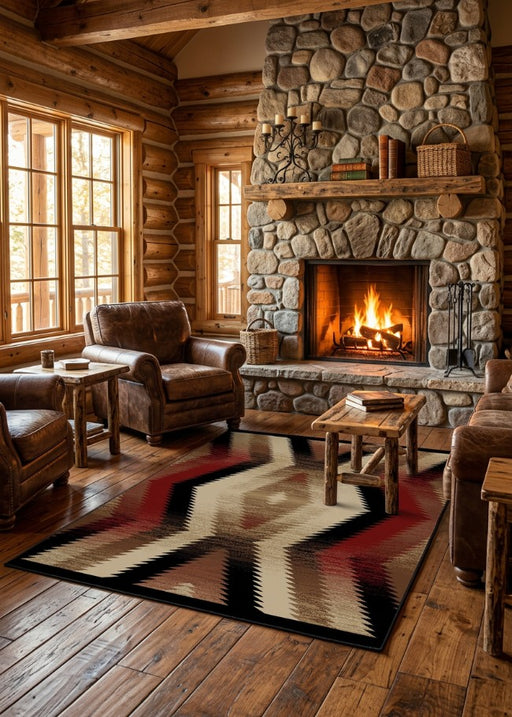 Mesquite Rays Rug Living Room | The Cabin Shack