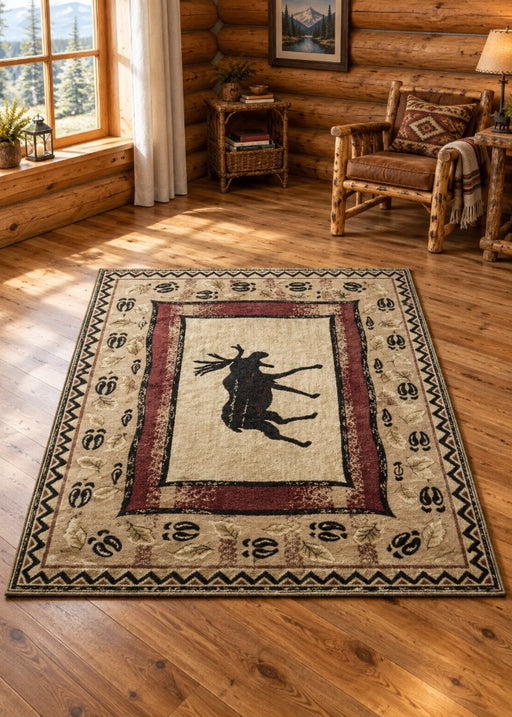 Moose Tracks Rug Living Room | The Cabin Shack