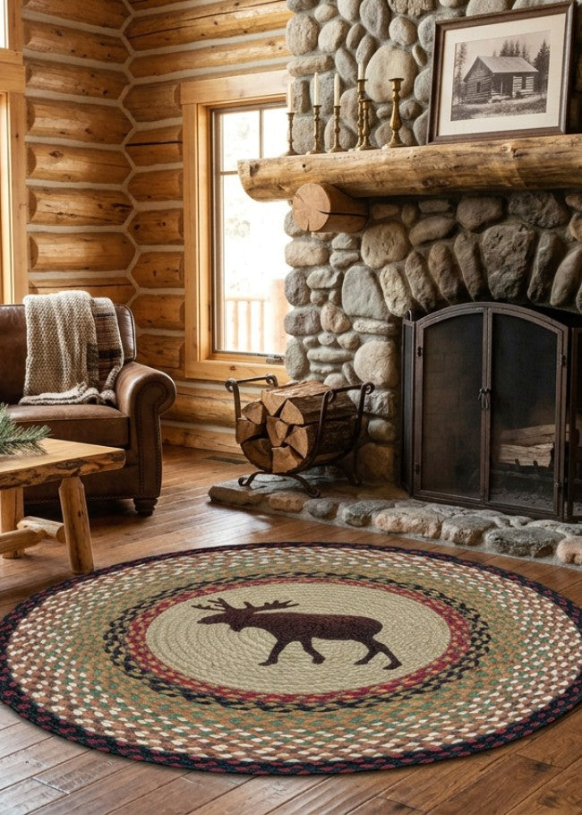 Moose Trails Round Living Room | The Cabin Shack