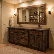 Mount Aetna Hickory Log Vanity in Espresso in the 72-inch layout