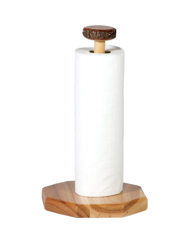 Freestanding Mount Bailey Hickory Log Paper Towel Holder