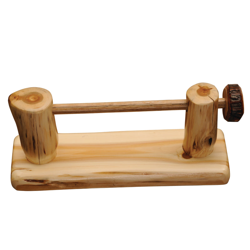 Wall-mounted Mount Cairns Cedar Log Toilet Paper Holder with rod