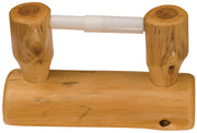 Wall-mounted Mount Cairns Cedar Log Toilet Paper Holder with spring roller