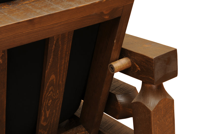 Arm and joinery detail of the Mount Epaulet Pine Futon