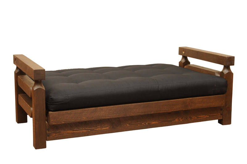 Mount Epaulet Pine Futon folded flat as a full-size bed