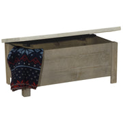 Mount Goliath Pine Blanket Chest with the lid open and a folded blanket inside