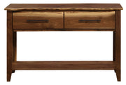 Front view of the Mount Gunnison Live Edge Walnut Sofa Table