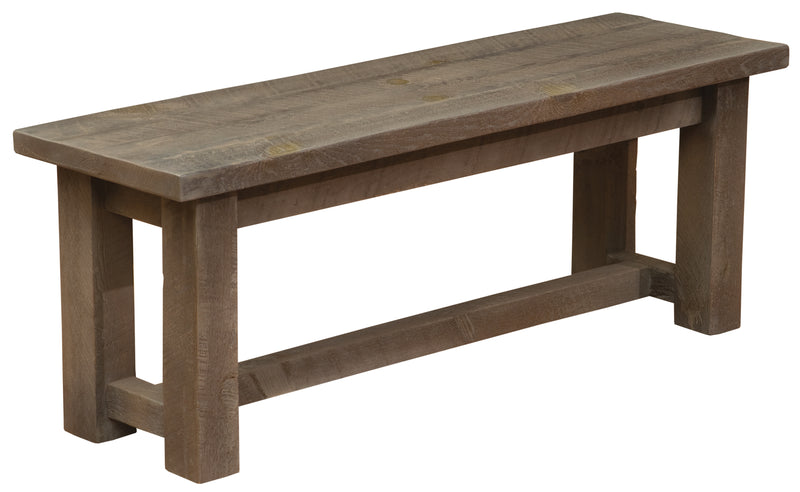 Angled view of the Mount Hagar Pine Bench