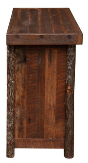 Fifth view of the Mount Herman Barnwood and Hickory Windowpane Sideboard