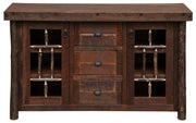 Second view of the Mount Herman Barnwood and Hickory Windowpane Sideboard