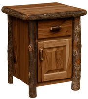 Mount Lady Washington Hickory Log Enclosed End Table in Cognac stain