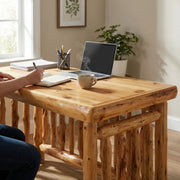Mount Mestas Cedar Log Writing Desk in Natural