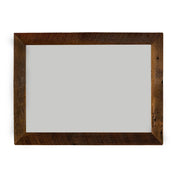 Angled view of the Mount Oso Reclaimed Barnwood Mirror