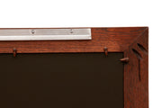 Back of the Mount Oso Reclaimed Barnwood Mirror showing the hanging cleat