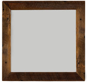 Front view of the Mount Oso Reclaimed Barnwood Mirror