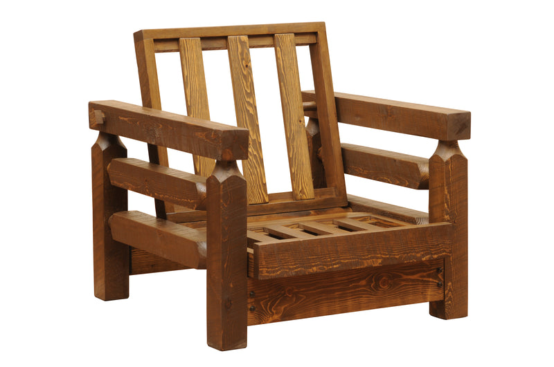 Mount Silverthorne Pine Futon Chair and Ottoman frames only without cushions
