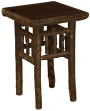 Mount Sopris Hickory Log Nightstand in the Espresso finish with a deep brown top