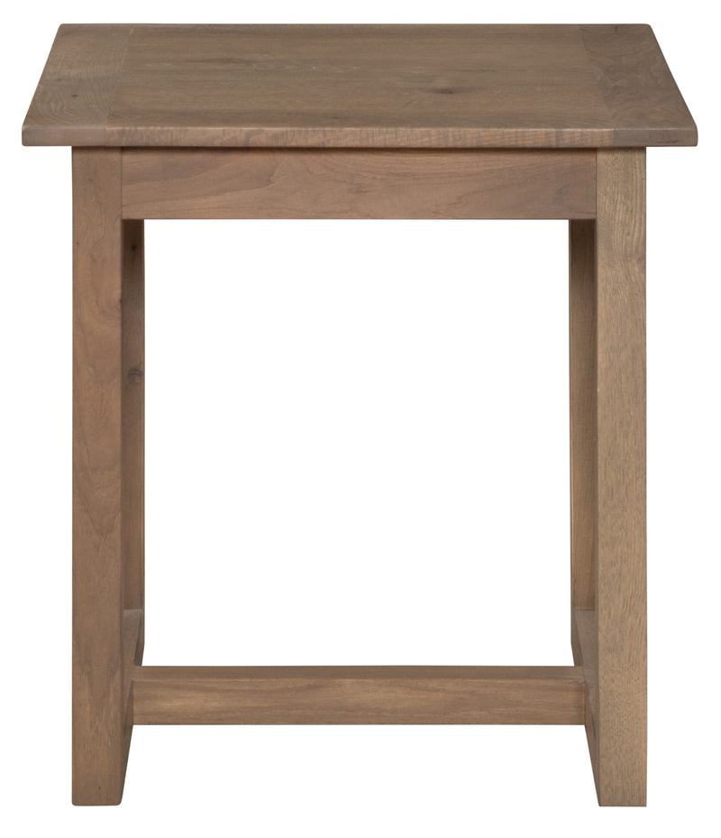 Front view of the Mount Thomas Solid Hickory Open End Table