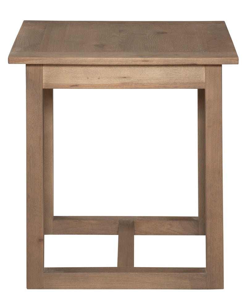 Side view of the Mount Thomas Solid Hickory Open End Table
