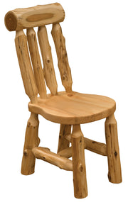 Angled view of the Niagara Peak Cedar Lumberjack Bistro Chair