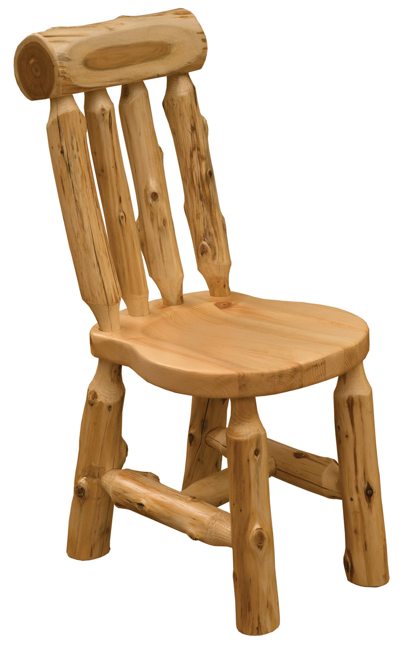 Angled view of the Niagara Peak Cedar Lumberjack Bistro Chair