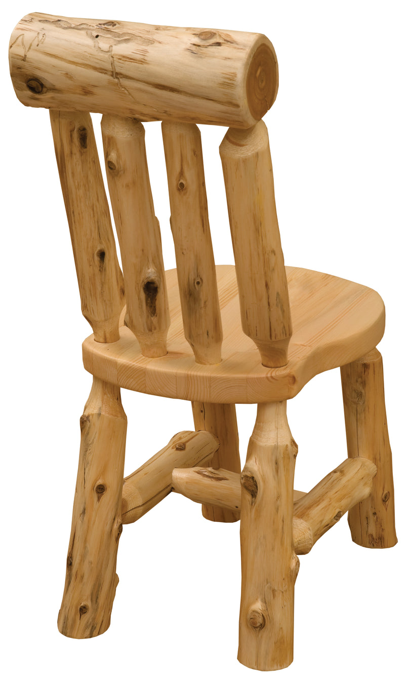 Front view of the Niagara Peak Cedar Lumberjack Bistro Chair