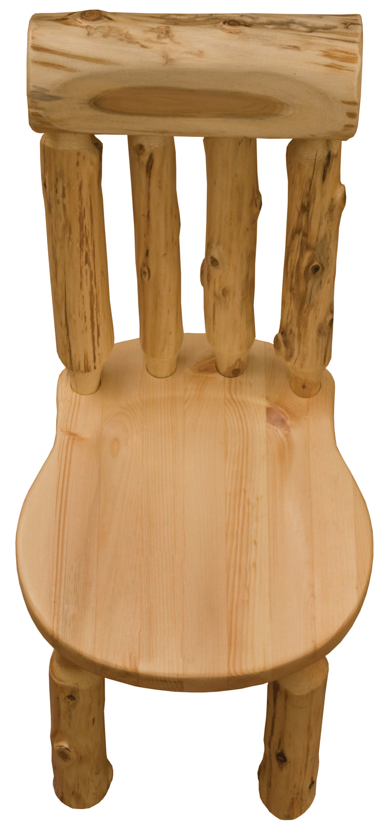 Side view of the Niagara Peak Cedar Lumberjack Bistro Chair