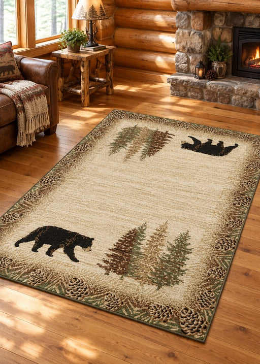 Northwoods Bear Rug "Living Room" | The Cabin Shack