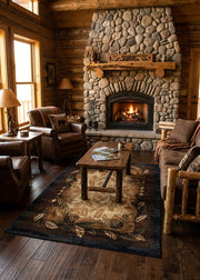 Oakhill Pine Rug Living Room | The Cabin Shack