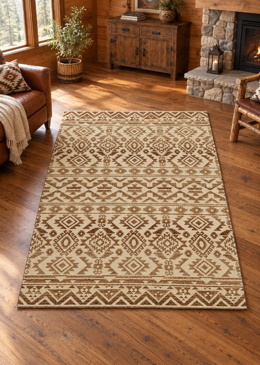 Odessa Ivory Rug Living Room | The Cabin Shack