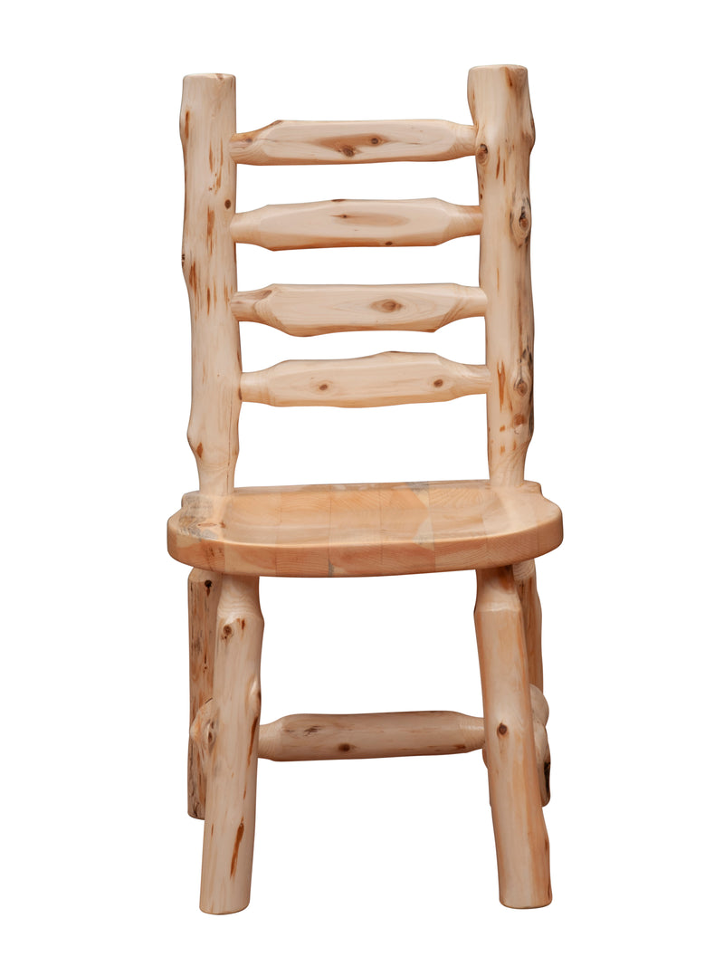 Front view of the Organ Mountain Cedar Ladder Back Side Chair