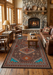 Persian Stone Rug Living Room | The Cabin Shack