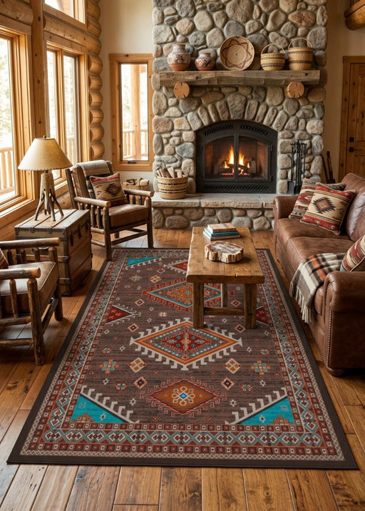 Persian Stone Rug Living Room | The Cabin Shack