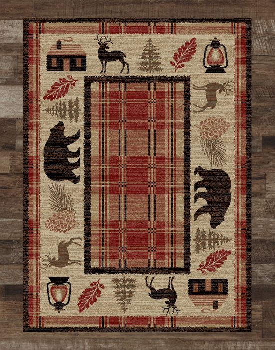 Wind River Rug Pattern Pine River Rug | The Cabin Shack
