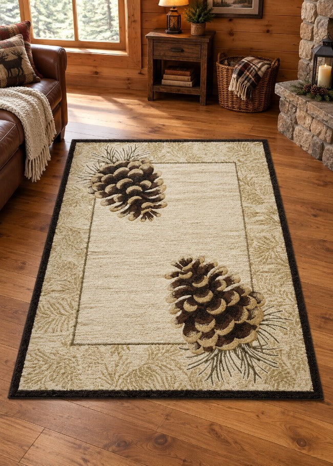 Pineview Lodge Rug Living Room | The Cabin Shack