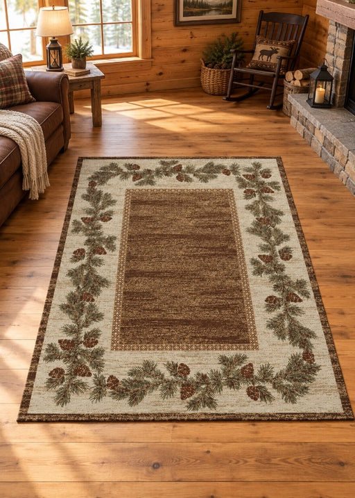 Pinewood Square Rug Living Room | The Cabin Shack
