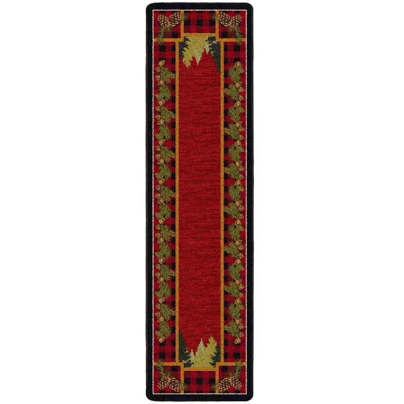 Plaid Woodland Runner Rug | The Cabin Shack