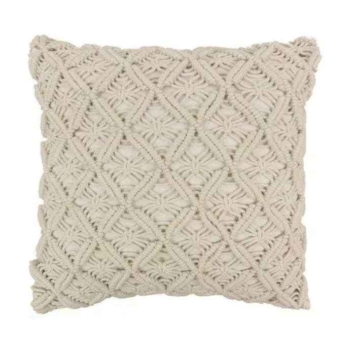 Ivory throw pillow