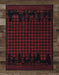 Plaid Forest Rug Top View | The Cabin Shack