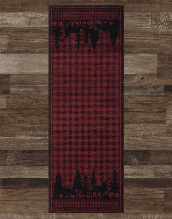 Plaid Forest Runner Rug | The Cabin Shack