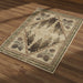 Pristine Pine Rug with nature-themed design featuring trees and pinecones on a beige background