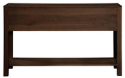 Back view of the Quail Mountain Solid Hickory Two Drawer Console Table