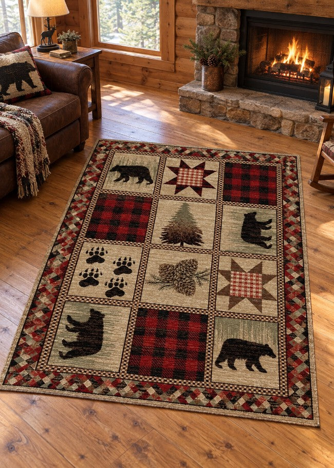 Red Lodge Rug Living Room | The Cabin Shack