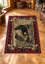 Rocky Bear Pine Rug Living Room | The Cabin Shack