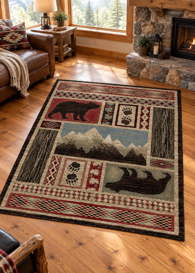 Rocky Ridge Rug Living Room | The Cabin Shack