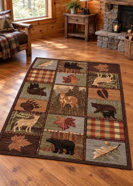 Rocky Ridge Rustic Rug Collection Living Room | The Cabin Shack