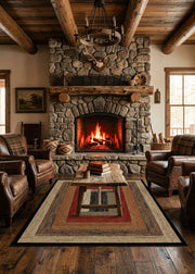 Rustic Timbers Rug Living Room | The Cabin Shack