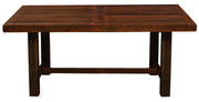 Front view of the Sawtooth Mountain Reclaimed Barnwood Farmhouse Dining Table