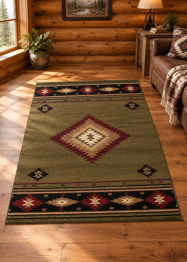 Senora Brown Rug Living Room | The Cabin Shack